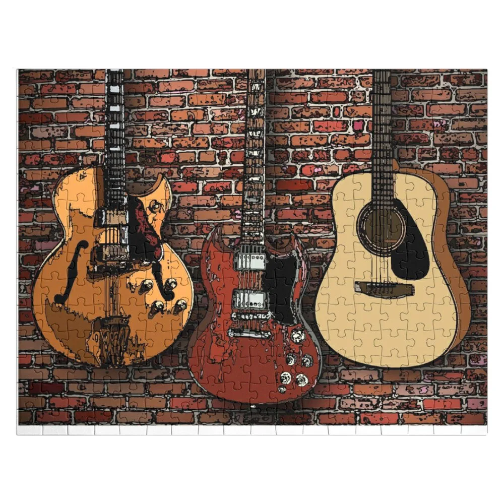 

Three Guitars Jigsaw Puzzle Puzzle Photo Custom Custom Gift Puzzle Wooden Puzzles For Adults Custom Puzzle With Photo