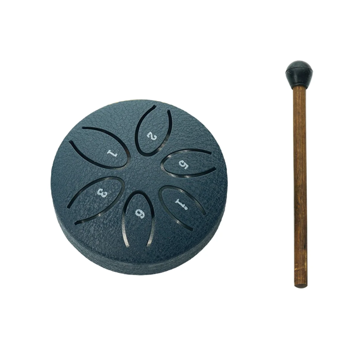 

Rain Drum for Outside, Steel Tongue Drum 6 Notes 3 Inches Chakra Tank Drum Steel Percussion Padded Mallets Navy Blue