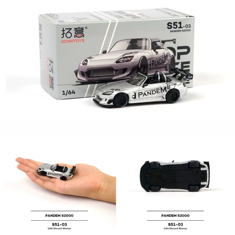 XCARTOYS POPRACE alloy 1/64 Honda Rocket Rabbit convertible supercar figurine Pandem S2000 racing car model alloy car model
