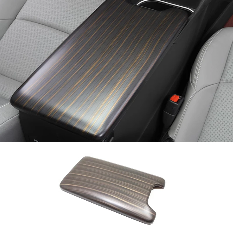 For Toyota BZ4X EA10 2022 2023 ABS Carbon Fiber Console Armrest Box Panel Decorative Cover Trim Interior Car Accessories