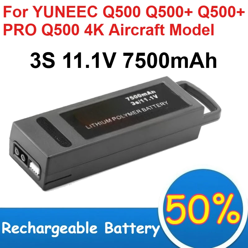 Batería de Polímero de Litio 3S 11.1V 7500mAh de Gran Capacidad para el Modelo de Aeronave YUNEEC Q500 Q500+ Q500+ PRO Q500 4K