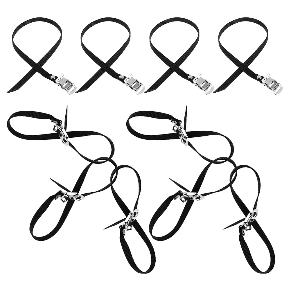 

10 шт. Ремешки для велосипедных педалей, регулируемые нейлоновые фиксаторы для пальцев, противоскользящие, надежная фиксация для велосипедов с фиксированной передачей, горных и тренажерных велосипедов