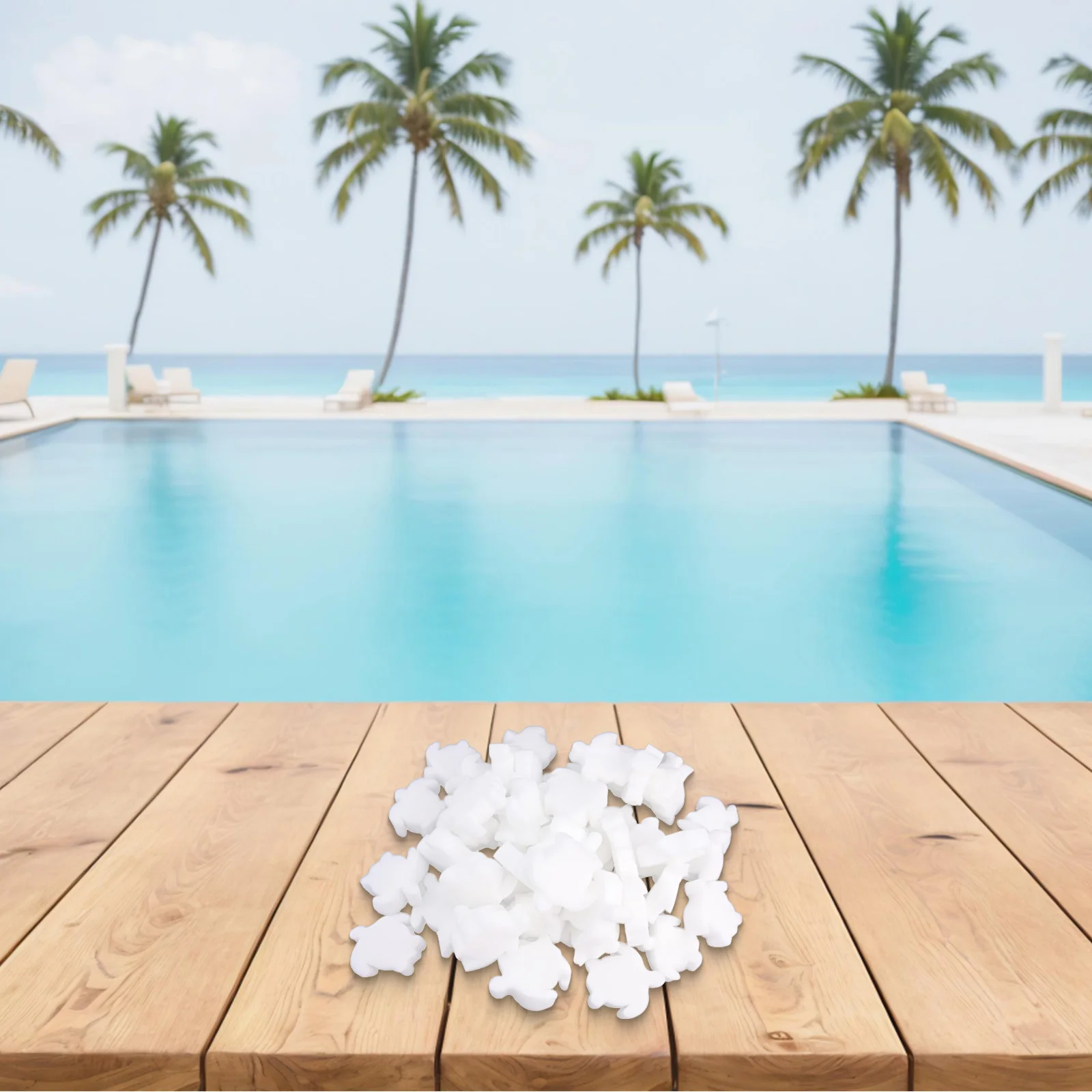 50Pcs Oil Absorbing Skimmer Sponge Turtle Shape  Swimming Pool Foam Filter Sludge Cleaning Tool Pool Spa Pond Tub Accessories