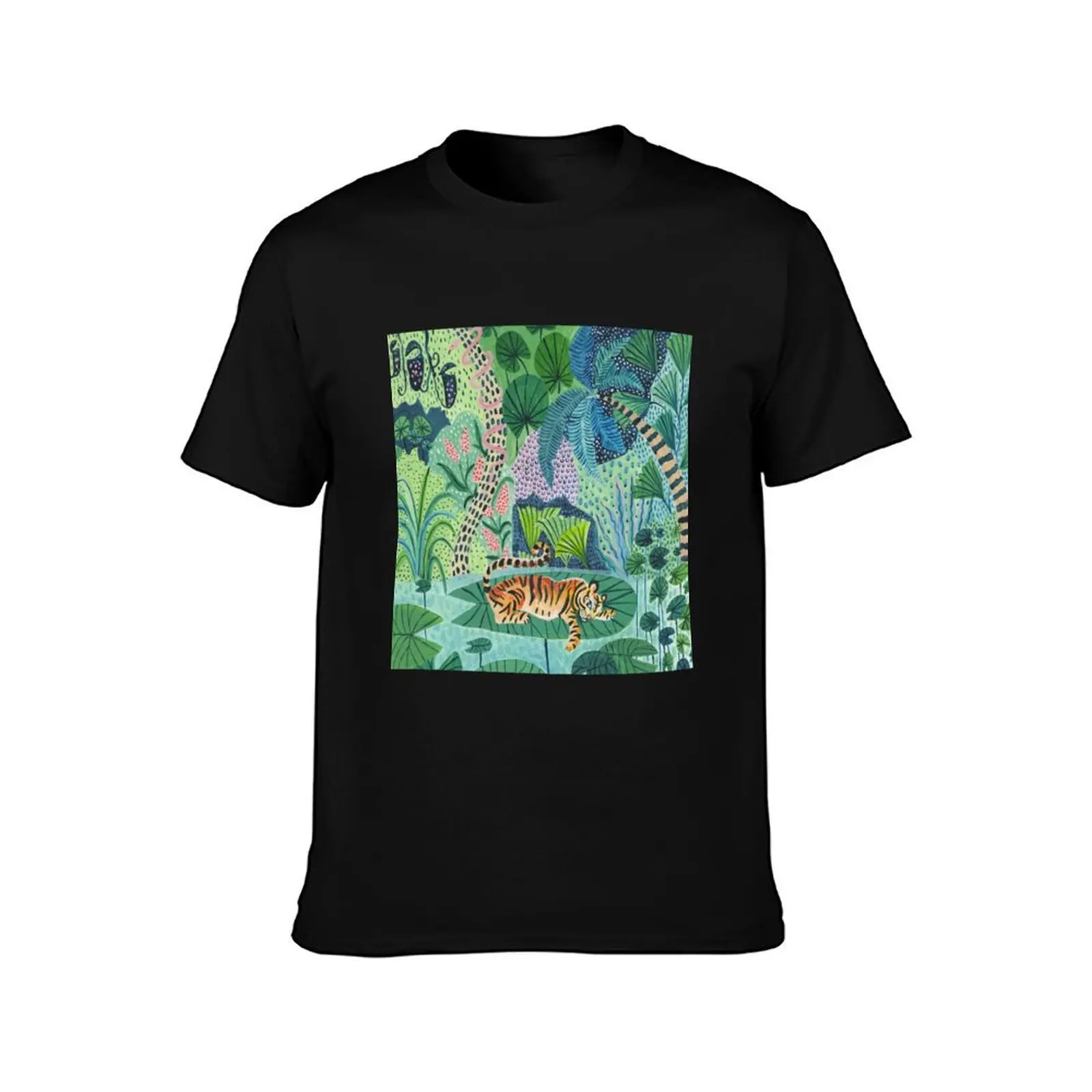 Jungle Tiger T-Shirt Trendy Casual Short Sleeve Shirt T-Shirt
