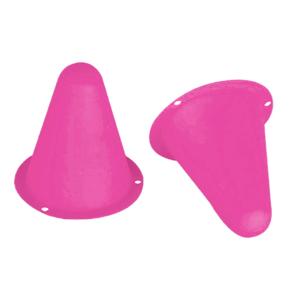 Cilindro Cone de treinamento para esportes, futebol, futebol, rugby, treinamento, ao ar livre, trem, obstáculos, patinação, rosa, 20pcs por lote