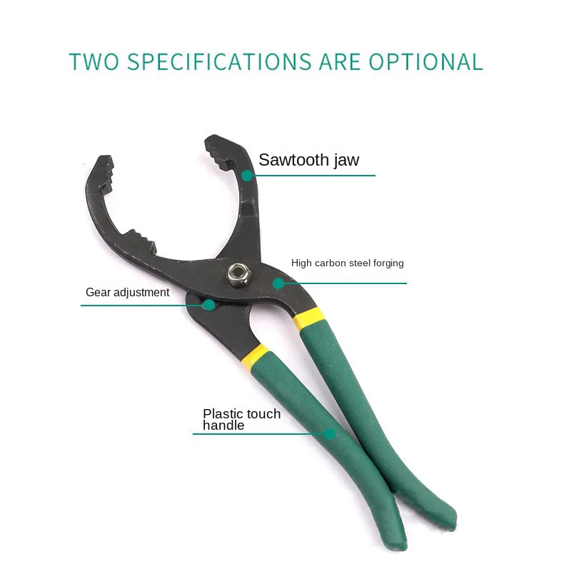 Pliers Oil Filter Wrench Car Removal 10 12 inch Non Slip Grip Adjustable Repair Home Universal Hand Tools Oil Filter Pliers