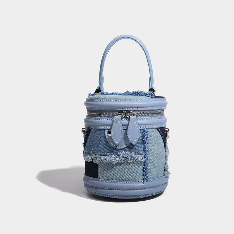 Popular Patchwork Crossbody New Small Casual Denim Handbag Bucket Bag Women Bags Designer Genuine World Brands shoulder bags