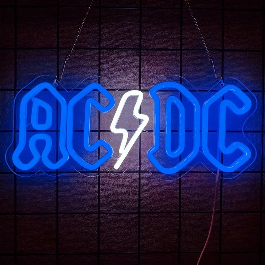 Rockband Neonbord voor wanddecoratie, muziek LED verlichte lichtreclame voor slaapkamer, live muziek, rock'n'roll, feest, podium, club, bar, mancave, studio
