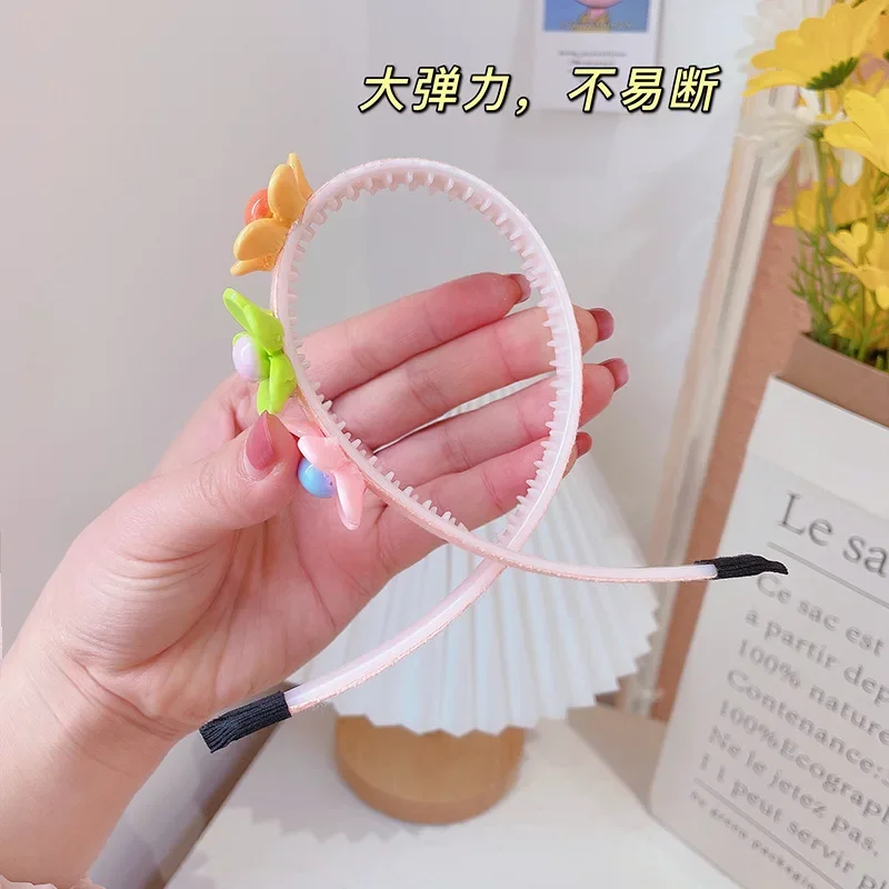 2021 Korean Children\'s Hair Accessories Cute Super Cute Princess Hair Hoop Girl Baby Headband Girl Anti Slip Hairpin Headdress