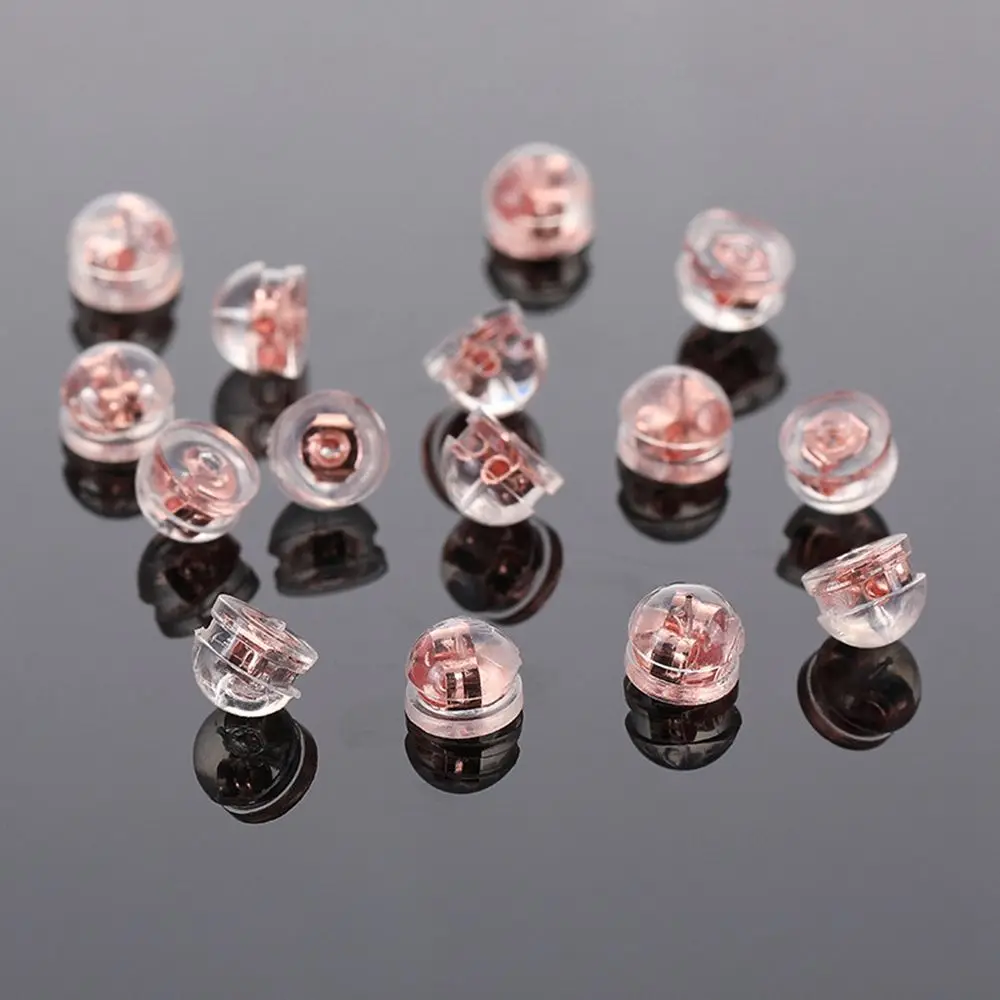 صنع واضح القرط المقابس اكسسوارات لينة الغراء النحاس الأذن مربط ظهورهم القرط الظهر السدادات DIY سدادة المقابس منصات القرط #3