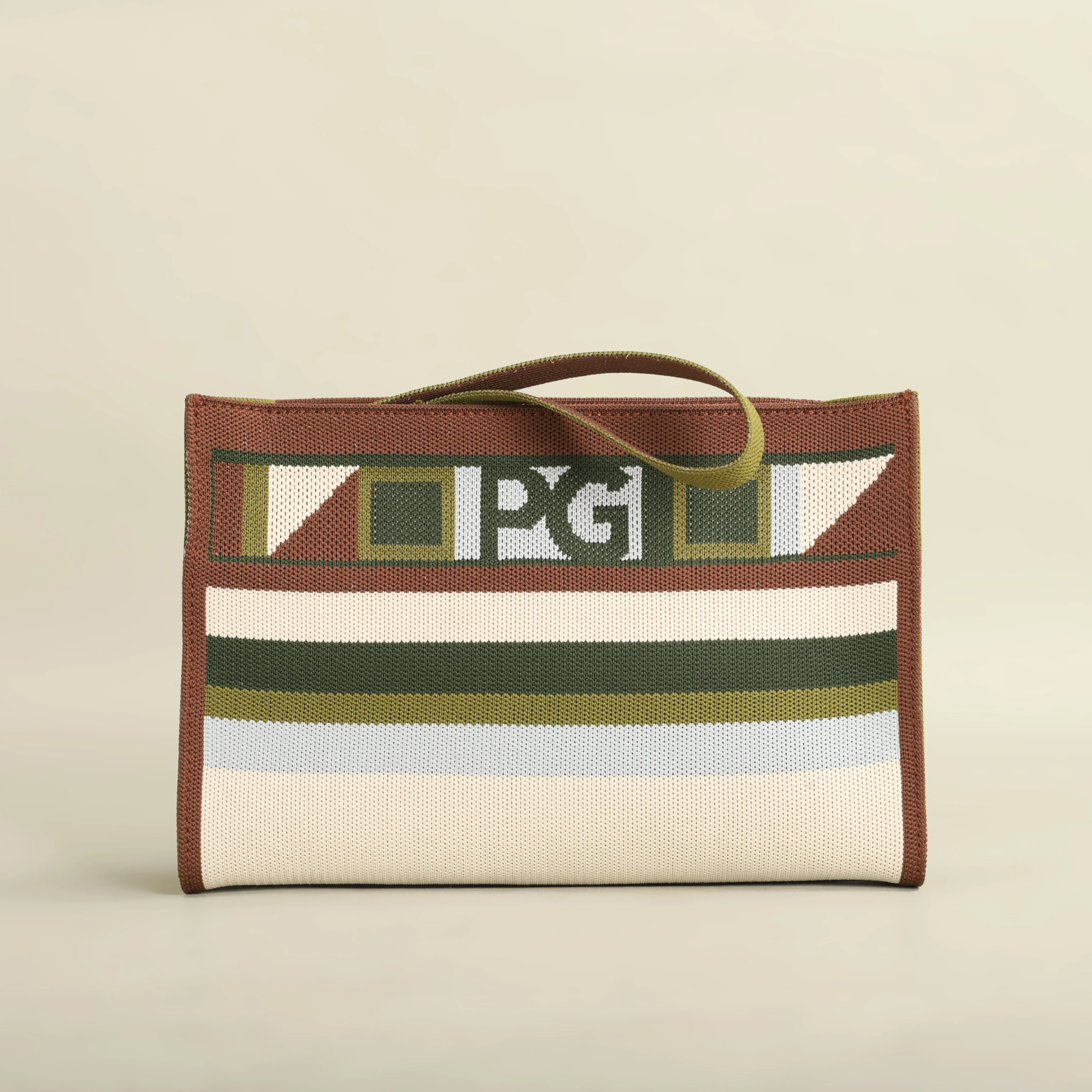 PG PATSY GARIS Unique style design shopping colorful striped handbag fashion  handbag