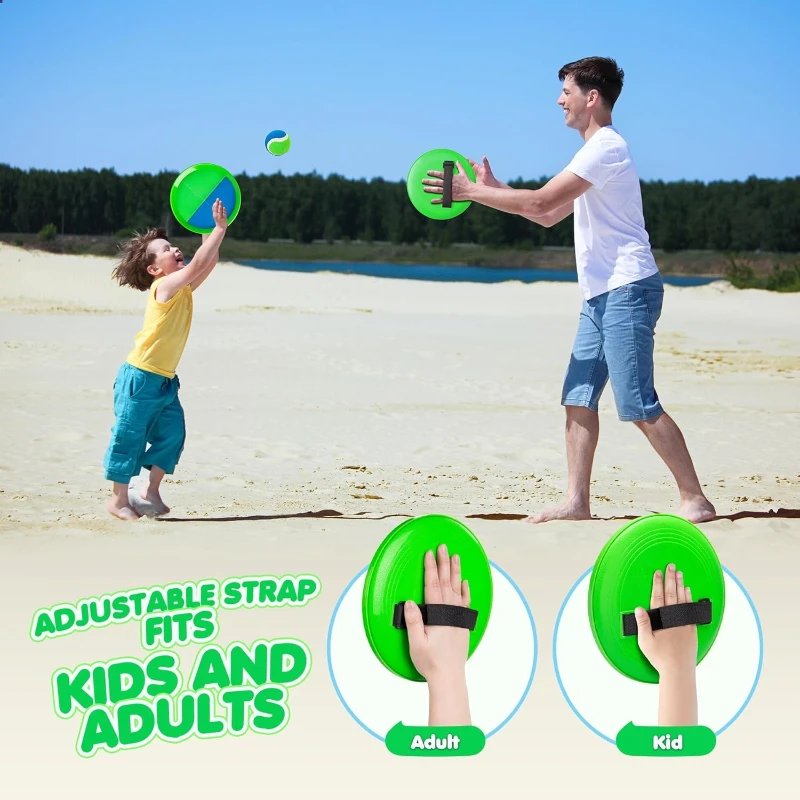 Toss and Catch Ball Set Beach Toys Pool Outdoor Yard Games for Family- Sturdy & Water-Resistant Parent-child Interaction Gifts