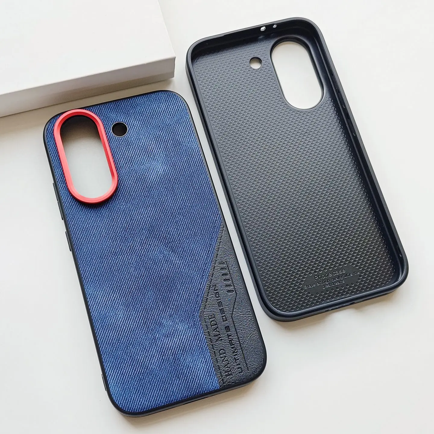 Etui na POCO X8 Pro Max, stylowe, dżinsowe, przyjazne dla skóry etui ze skóry PU na MI Poco x8 Pro, odporne na wstrząsy, z metalowymi przyciskami, Funda — zdjęcie produktu 4