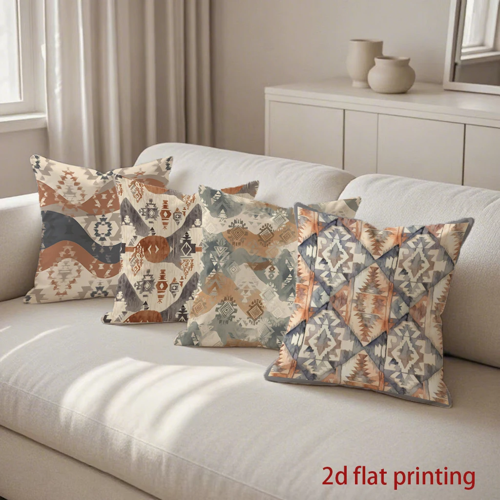 Boho Aztec Pillow Covers Pattern Cushion Cover Suitable for Sofa Bedroom Car Pillow Cover