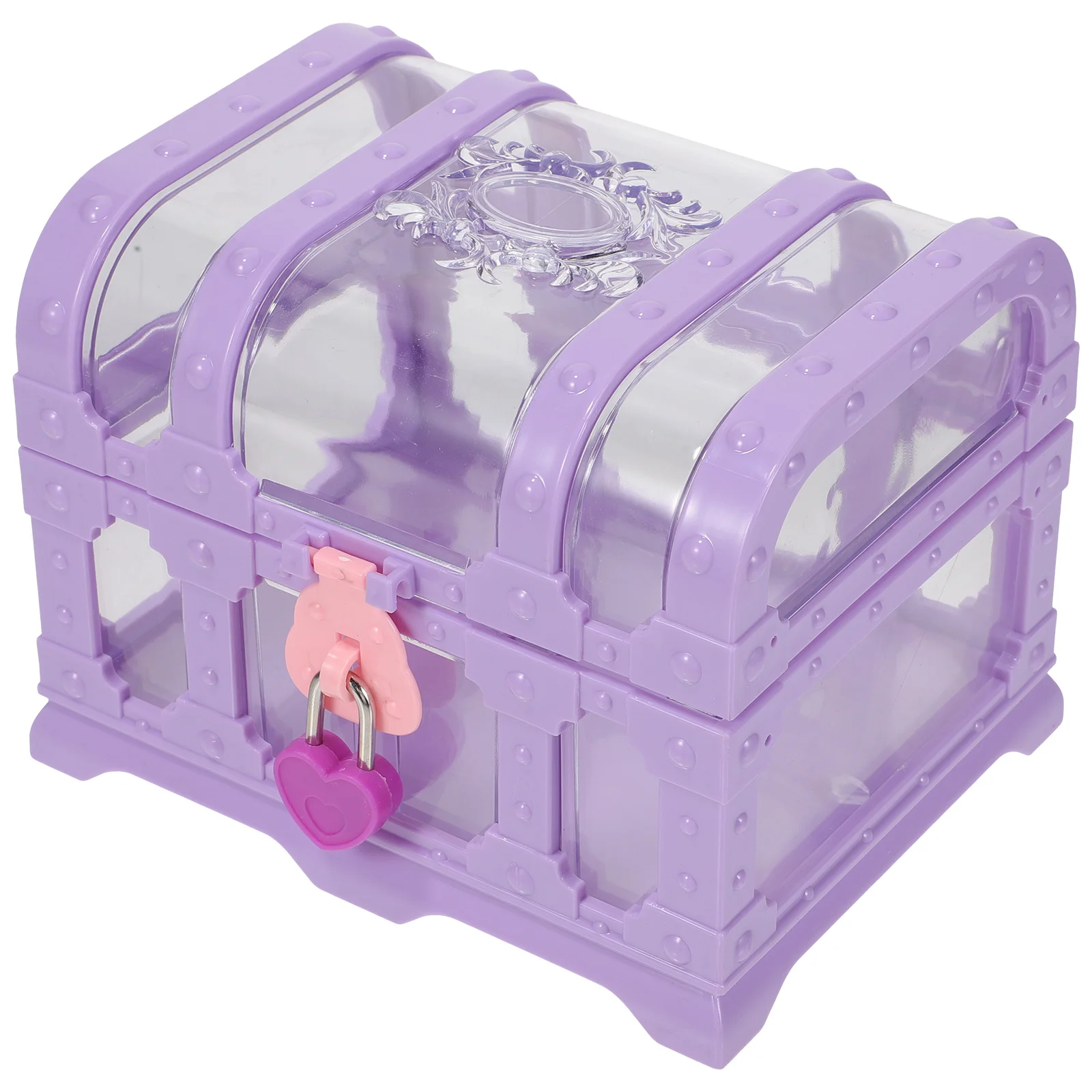 

Mini Treasure Chest Box with Lock Vintage Style Kids Storage Organizer for Jewelry Coins Pirate Map Party Favors Decorative