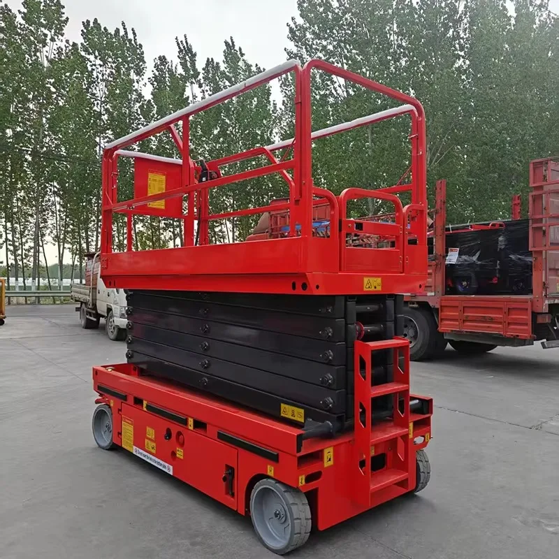 Customized Hydraulic Mobile Electric 230kg 13.8m Steel Aerial Working Platform Scissor Lift