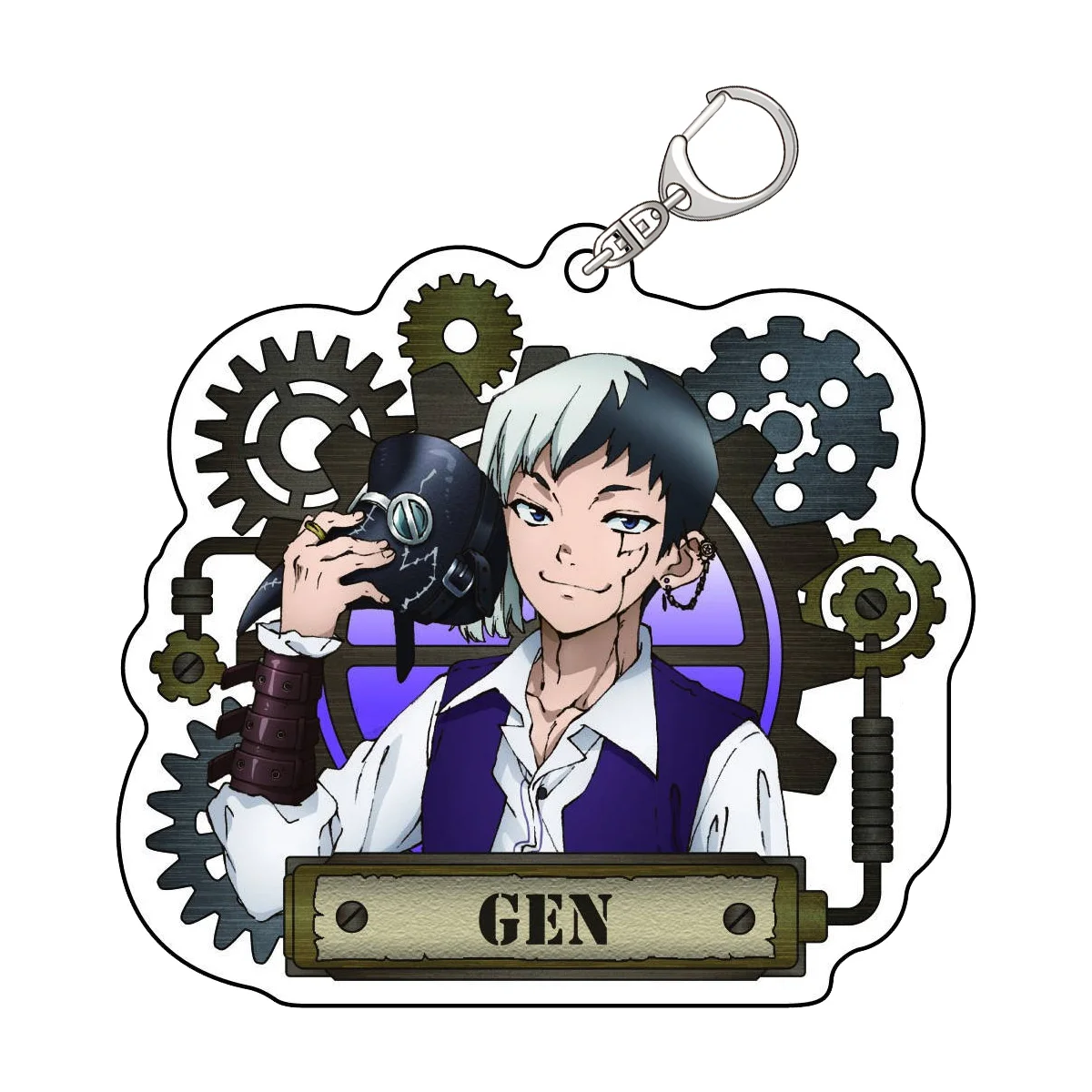 Anime Peripheral Store Dr.Stone Senku Ishigami Gen Asagiri Tsukasa Ukyo Saionji Acrylic Keychain Pendant Fans Gifts About 6cm