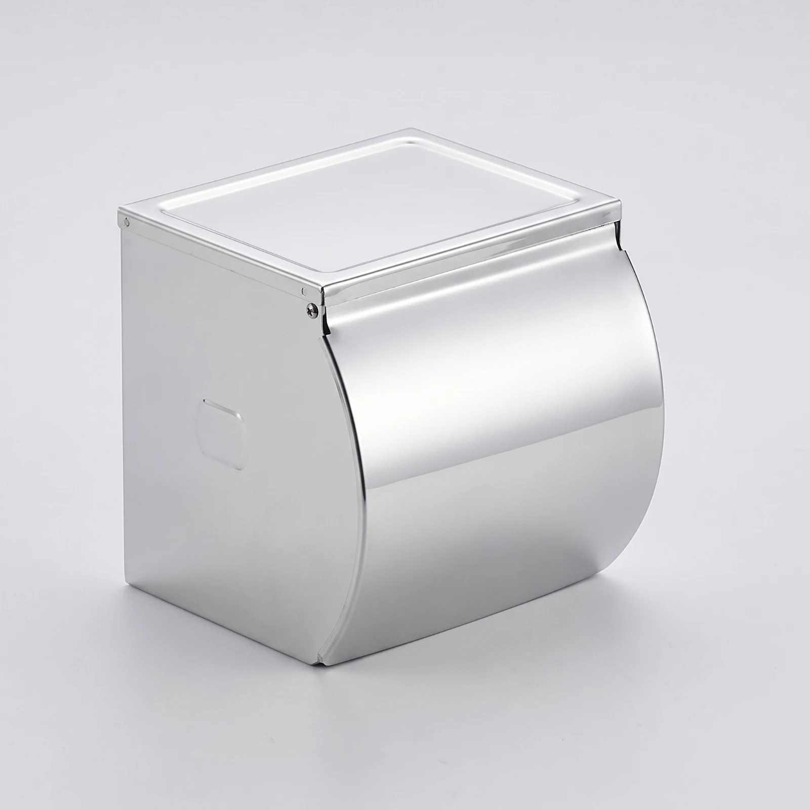 Bathroom Tissue Dispenser with Cover Rustproof Toilet Roll Holder with Shelf Hardware Waterproof Compact for Bathroom