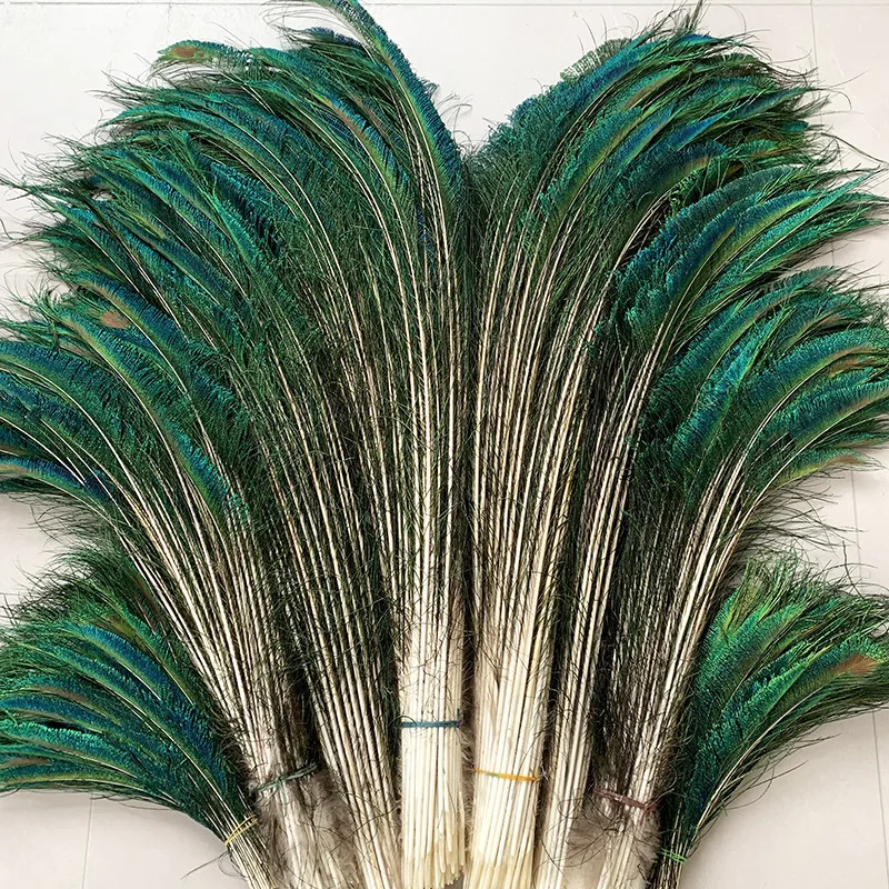 

Wholesale Natural Peacock Feathers Bulk 50/100pcs 60-100cm Left and Right Sided for DIY Crafts Wedding Costumes Home Decor