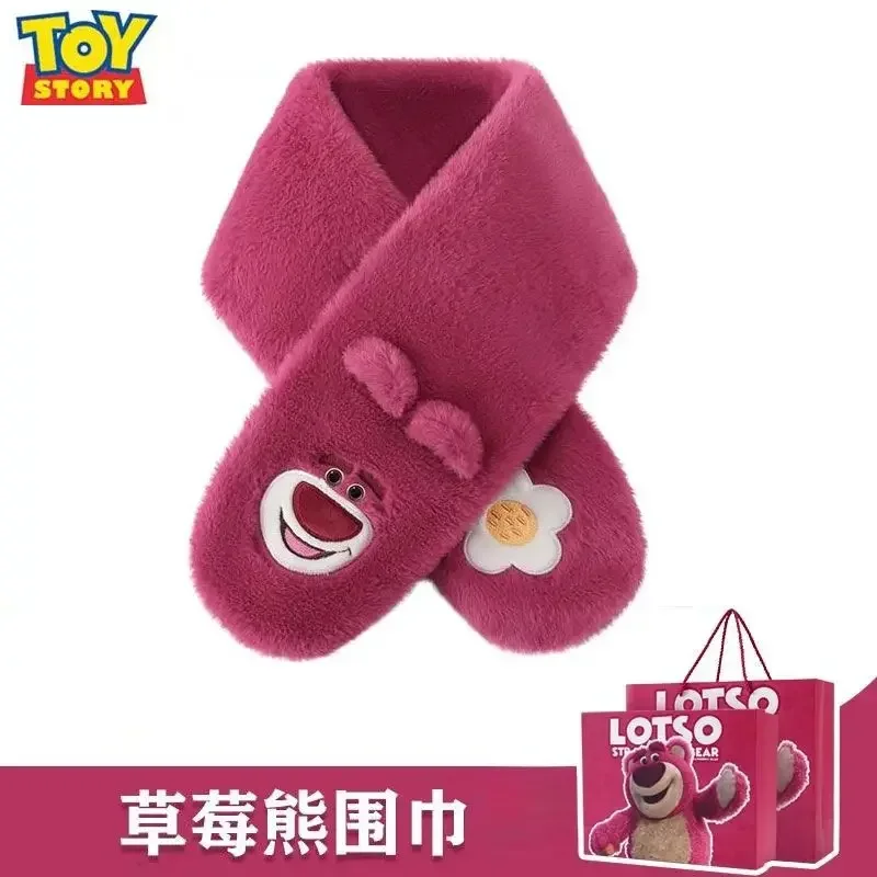 Luvas e cachecol de chapéu Lotus Disney, veludo quente, proteção fria ao ar livre para crianças e meninas, elegante, novo, outono e inverno