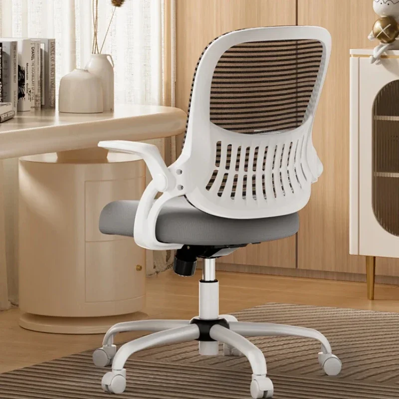 

Mesh Rolling Office Chair Comfortable Task Chair with Lumbar Support and Arms Pink Desk Chair for Home Office