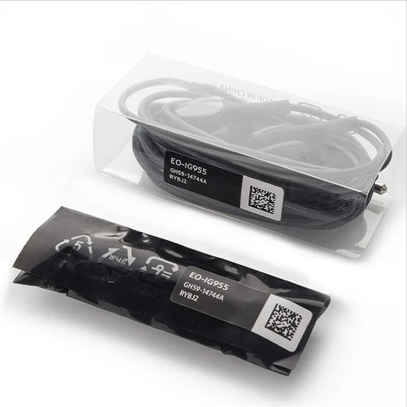 100 stks/partij Zwart S8 oortelefoon Headset 3.5mm Met Volumeregeling met Microfoon Voor Samsung Galaxy S9 S8 PLUS S6 S7 rand plus