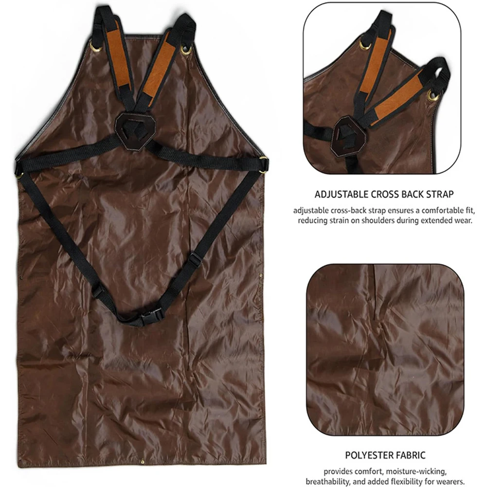 Double faced fleece apron flame retardant stain resistant for work including electrician carpentry and welding