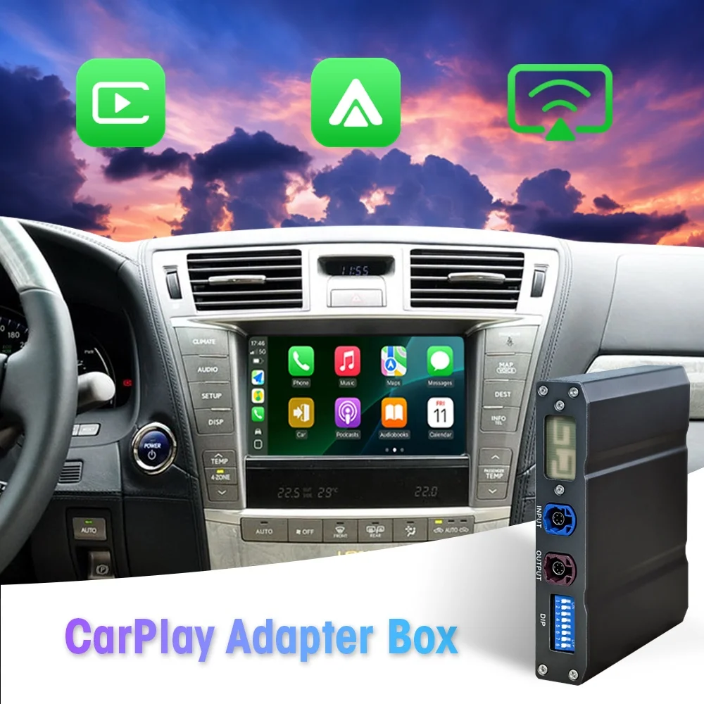 NewFor LEXUS LS 2009-2012 Binarytek Wireless CarPlay Android Auto Adapter Module Car Radio