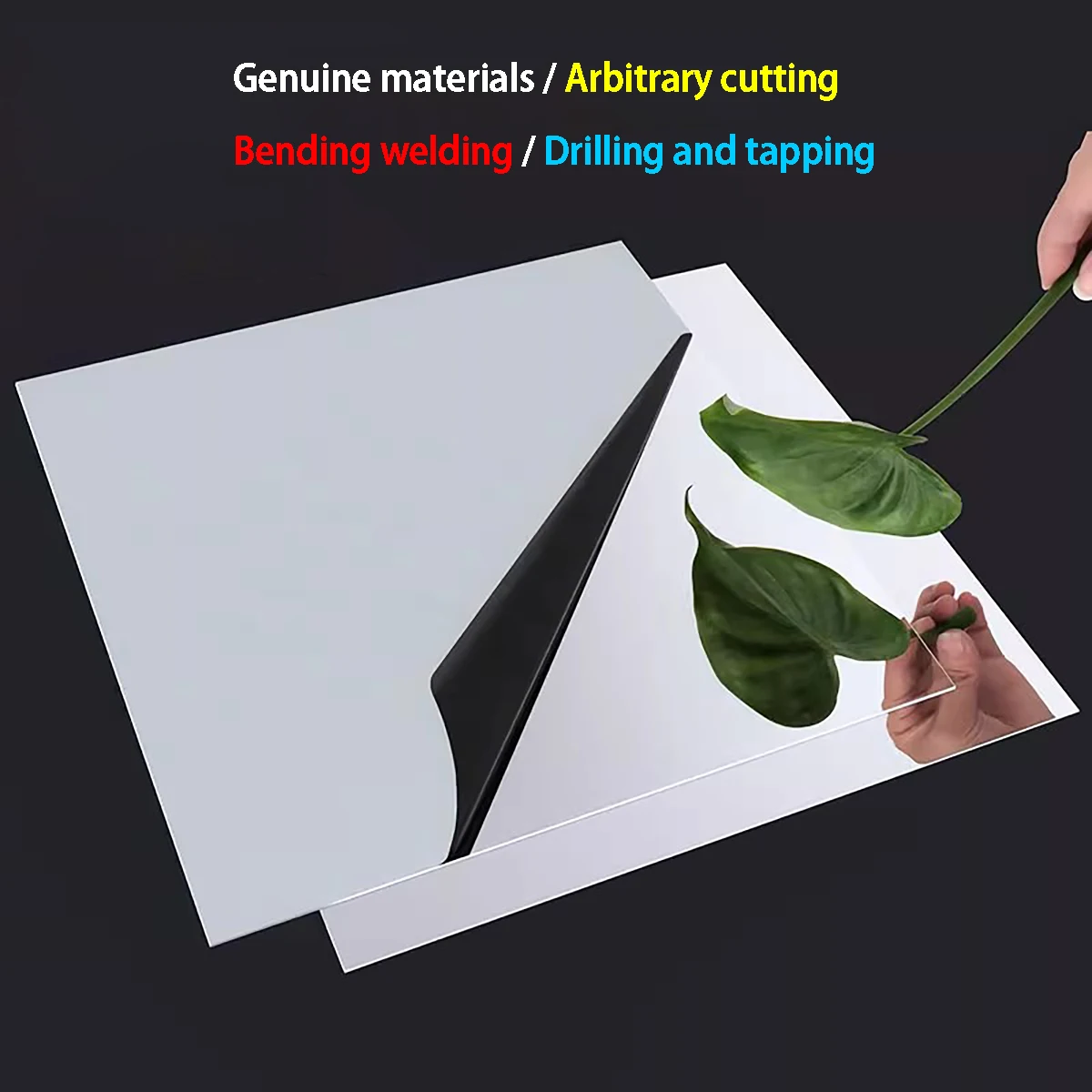 Thickness 0.5mm-3mm Mirror 304 Stainless Steel Plate Single-sided Mirror Effect DIY Stainless Steel