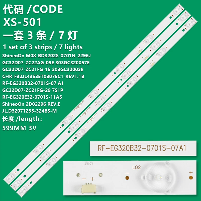 lcd light strip backlight tv skyworth 32k3 le32a1138 80 gc32d07 zc21fg15 aplicavel a tv 01