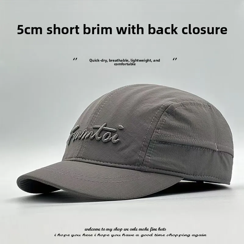Casual Golf Baseball Cap Unisex 5cm Short Brim Quick Dry Sun Protection Duckbill Hat for Men And Women Travel All Seasons