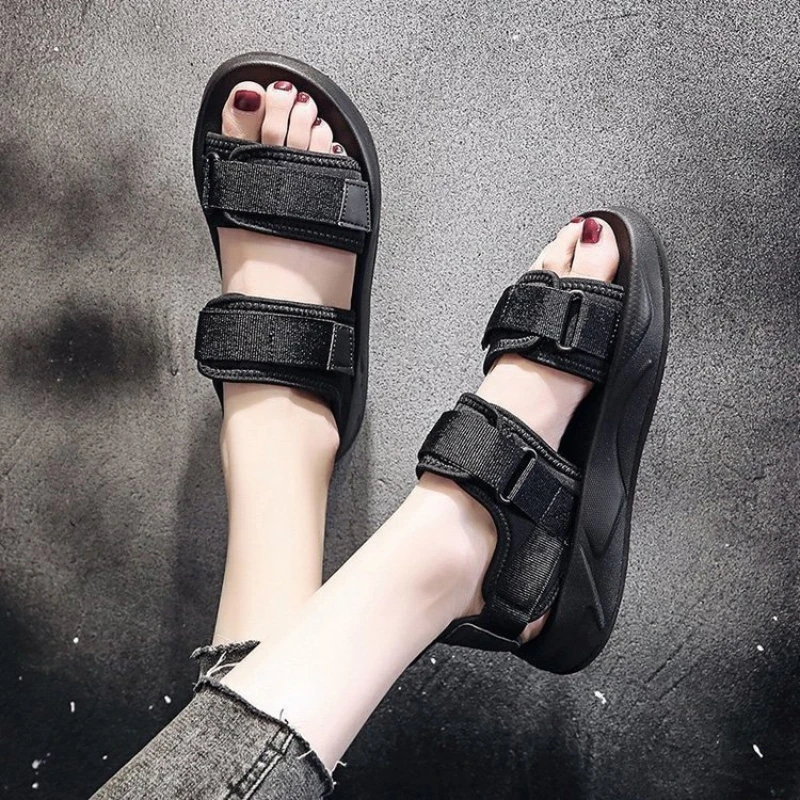 Women Open Toe Flat Sandals Ankle Strap Platform Women Sandals Summer Outdoor Casual Beach Leisure Sandals Sofe Women Shoes