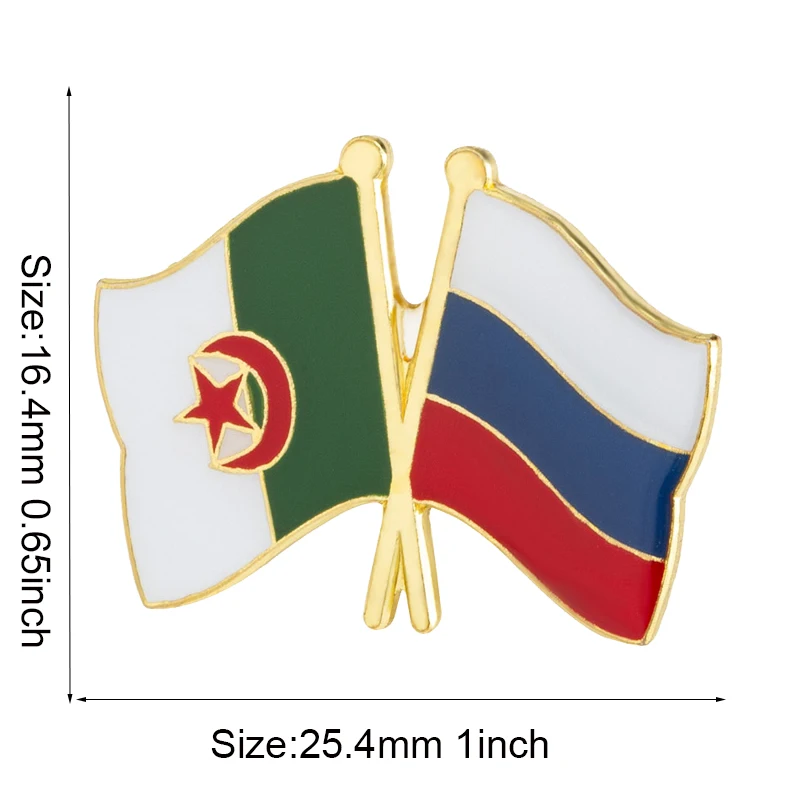 Pakistan & Russland Freundschaftsflagge Metall-Anstecknadel Flaggen-Pin Abzeichen
