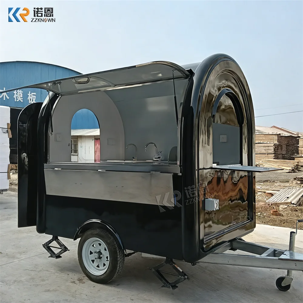 

Outdoor Use Street Portable Towable Mobile Fast Food Truck Tea Coffee Bar Snack Pizza Vending Food Catering Truck For Sale