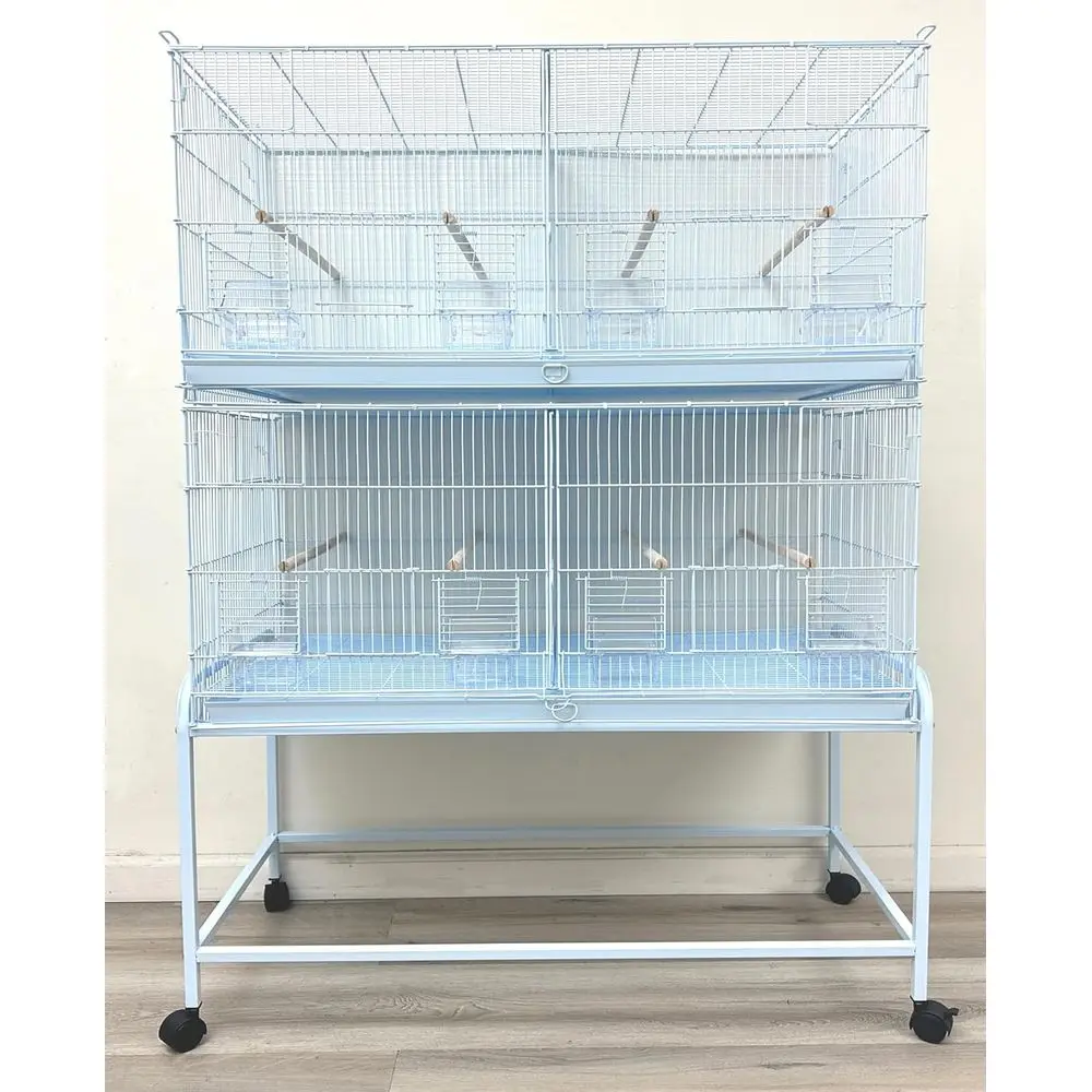 

Двойная клетка для птиц с коробкой-гнездом и съемной подставкой, 36 x 18 x 19