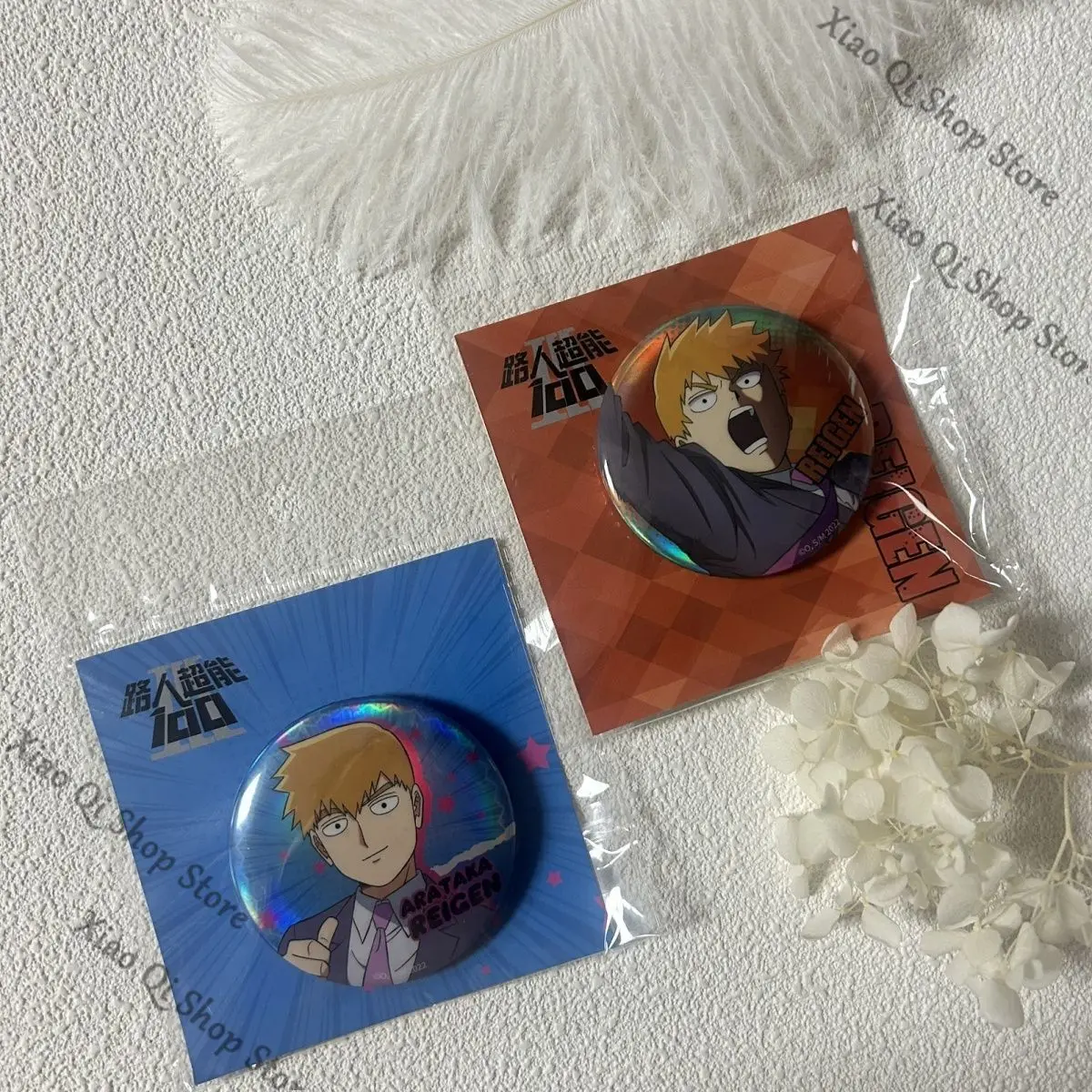 Официальный оригинальный значок Mobu Saiko Hyaku Mob Psycho 100, аниме Ambitus Kageyama Shigeo Reigen, высокий уровень внешнего вида