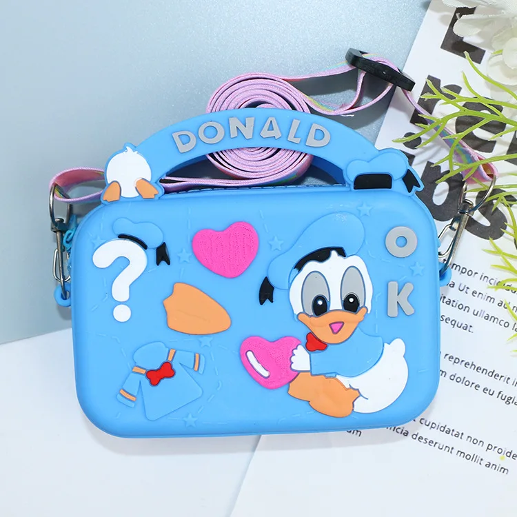 Disney Cartoon Children Shoulder Bags Stitch Minnie Donald Duck Mini Crossbody Bag Boys Girls Coin Purse Kids Birthday Gifts