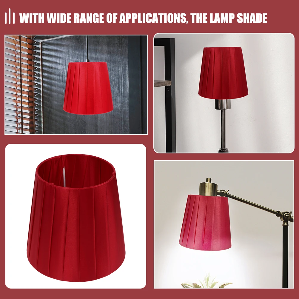 

2Pcs Clamp Lampshade Fabric Replacement Wall Table Rustic Cloth Desk Floor Bedside Lampshade Cover Home Hotel Bedroom Study
