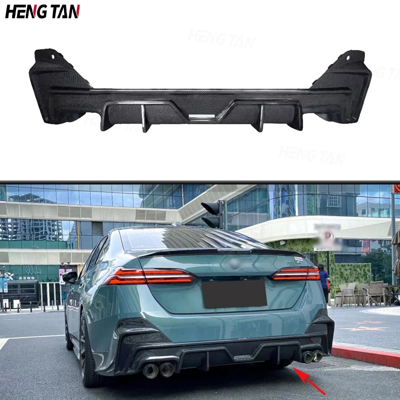 For BMW 5 Series G60 G68 Car Rear Bumper Lip Diffuser Spoiler Back lip Carbon Fiber Parts Upgrade Body kit Car Accessories