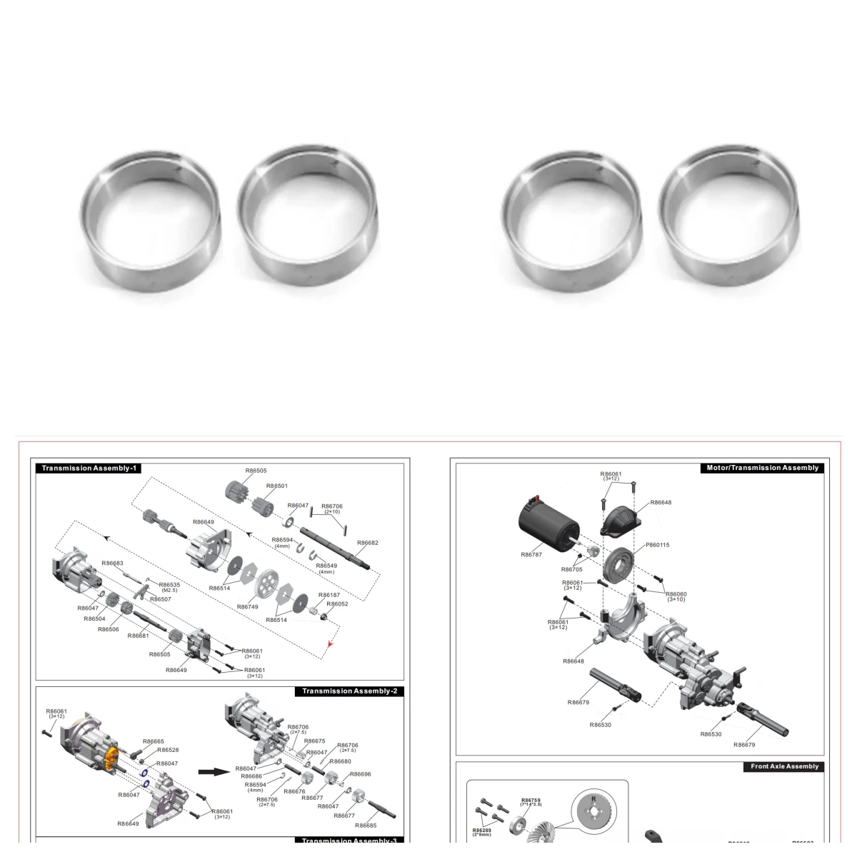 RGT Spare Parts P860067 Alloy Wheel Weight Set （132g) For EX86170 EX86120 EX86181 RTR 1/10 RC Electric Remote Control Model Car