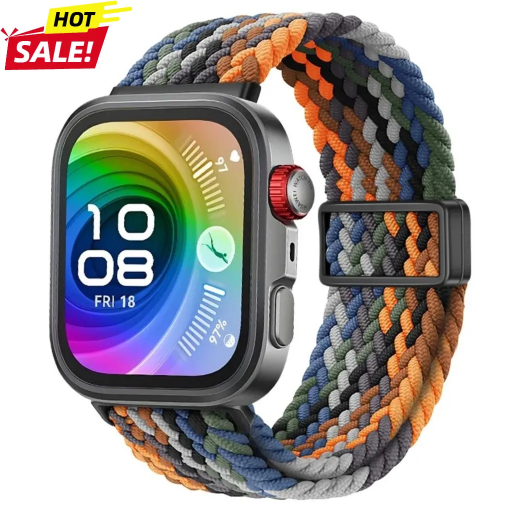 Nylon Magnetic Strap for Huawei Watch Fit 4/3 Braided Breathable for Huawei Watch Fit 4 Pro Sport Bracelet Watchband Accessories