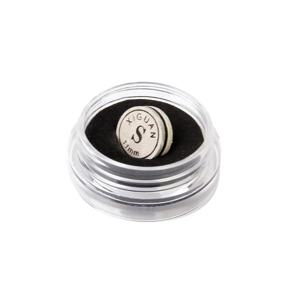 

1Pcs Snooker Cue Tip with Artificial Leather Humidity Resistant Box Glue on Rate S Indoor Game Snooker Billiard Accessories