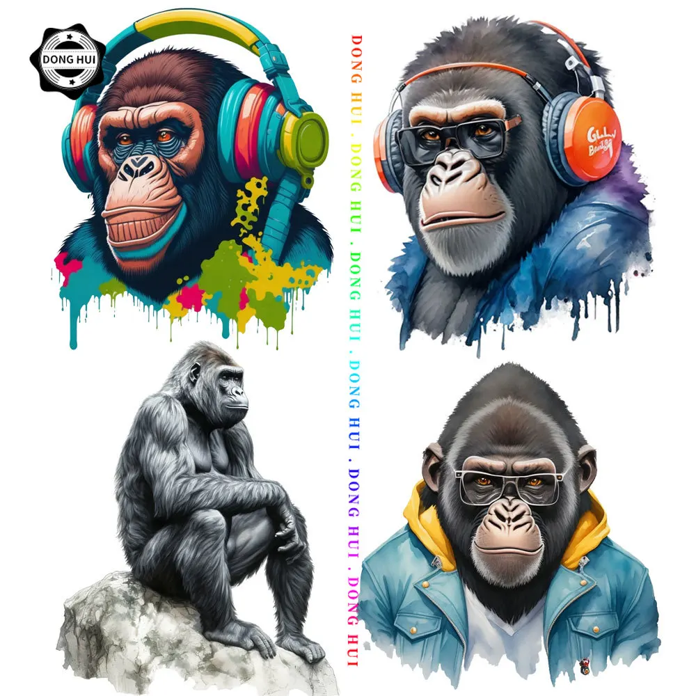 Painting Watercolor Gorilla Stickers King Kong Monkey Car Stickers PVC Decorative Decal Waterproof Motorcycle Off Road