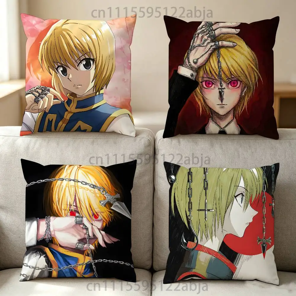 K-Kurapika H-HUNTER H-HUNTER Throw Pillow Case 50x50cm DIY Square Pillowcase Square Office Cushion Cover