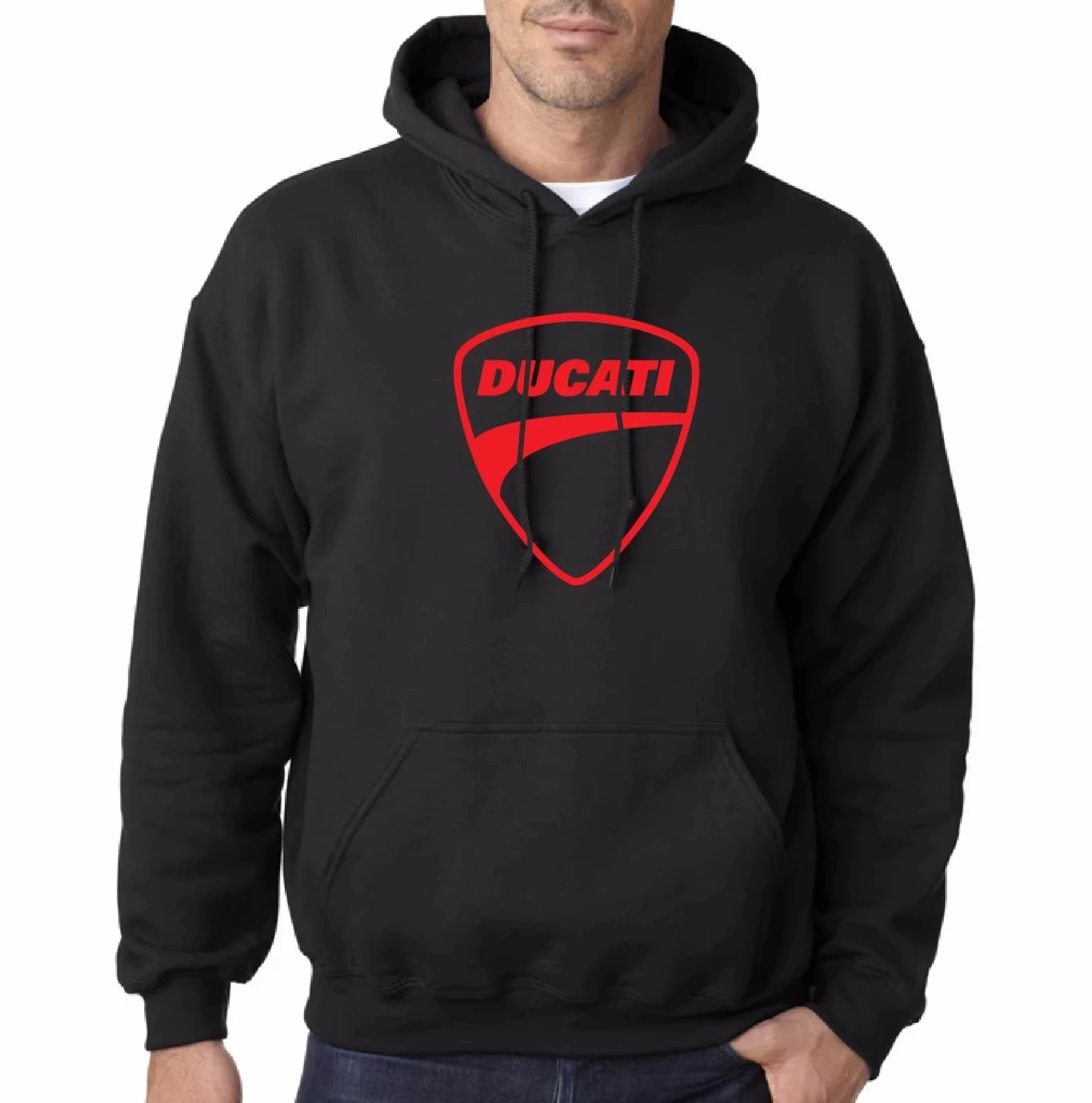 Red Logo Motorcycle Racing Sport Graphic Sweatshirt Hoodie Graphic Cotton High-end Luxury Unisex Style