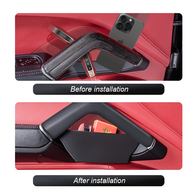 

Ящик для хранения автомобильных дверных ручек для Porsche Cayenne 2018 2019 2020-2023, внутренний органайзер с противоскользящим дизайном, автоаксессуары