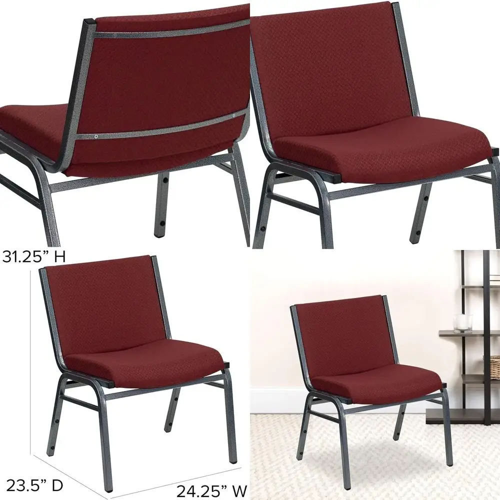 

1000 lb Capacity Heavy Duty Fabric Stacking Chair for Large and Tall Individuals