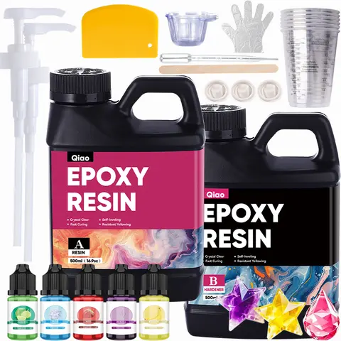Newly Formulated Epoxy Resin Kit – Crystal Clear, Strong, Bubble-Free, 1:1 Ratio Epoxy Resin for DIY Art & Mold Casting