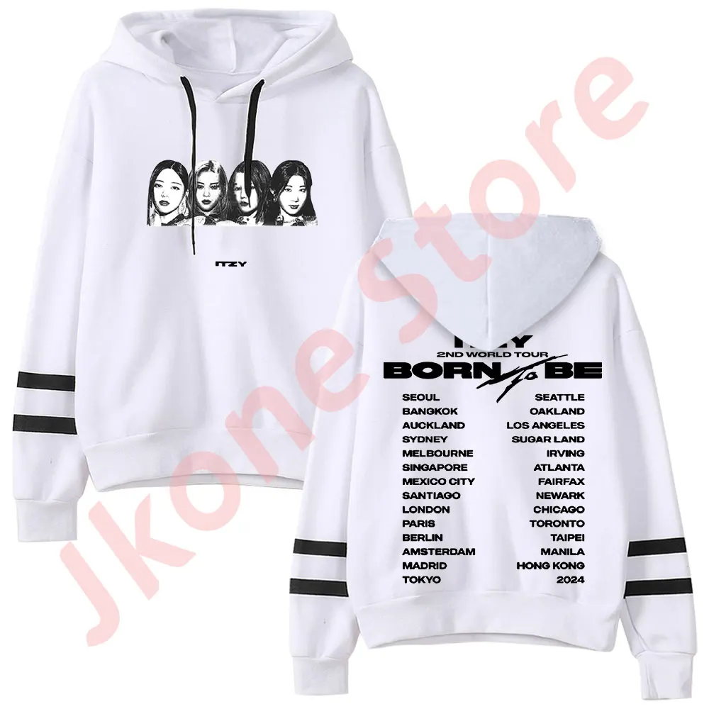 

Kpop ITZY Born To Be Album Tour Merch Pullovers Winter Women Men Fashion Casual Long Sleeve Sweatshirts