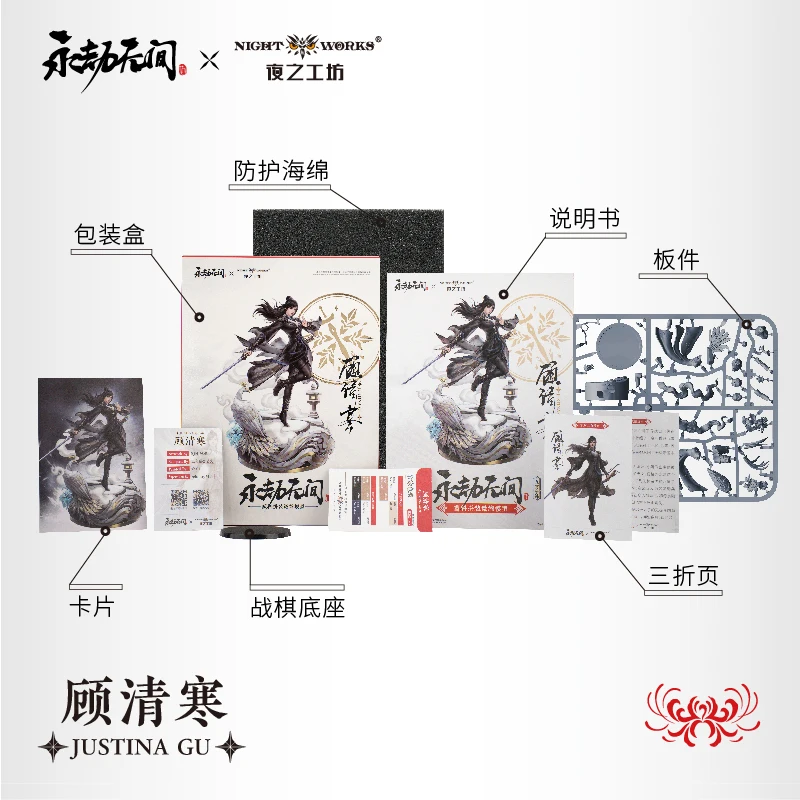 Nightworks MCP-002 1/24 Naraka: Bladepoint Authorize 75mm JUSTINA GU نموذج تجميع بلاستيكي مصغر #2